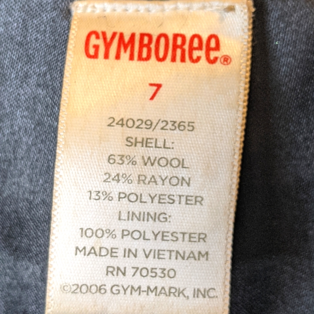 Gymboree Girls Size 7 Black, Wool Dress Coat - Picture 6 of 6